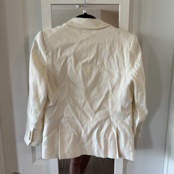 Veronica Beard Linen Dickey Jacket Size 4 Color White Cream - Picture 5 of 5